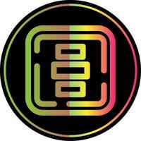 Horizontal Alignment Line Gradient Due Color Icon vector