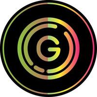 Letter g Line Gradient Due Color Icon vector