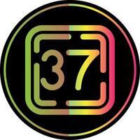 Thirty Seven Line Gradient Due Color Icon vector