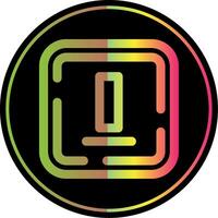 Bottom alignment Line Gradient Due Color Icon vector