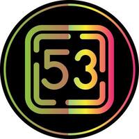 Fifty Three Line Gradient Due Color Icon vector