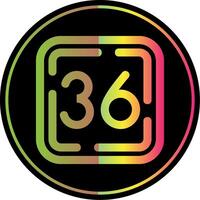 Thirty Six Line Gradient Due Color Icon vector