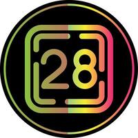 Twenty Eight Line Gradient Due Color Icon vector