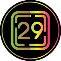 Twenty Nine Line Gradient Due Color Icon vector