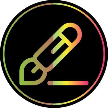 Pen 3 Line Gradient Due Color Icon vector