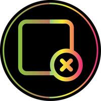 Delete square Line Gradient Due Color Icon vector