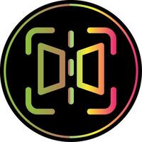 Symmetry mirror Line Gradient Due Color Icon vector