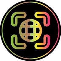 Show grid Line Gradient Due Color Icon vector