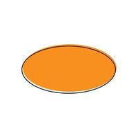 elliptical geometric icon vector