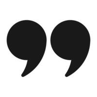 quotation mark icon vector