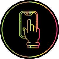 Touch Device Line Gradient Due Color Icon vector