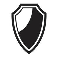 shield icon with curved shadow effect frame vector