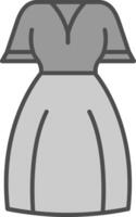 Women dress Line Filled Greyscale Icon vector