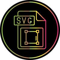 svg archivo formato línea degradado debido color icono vector