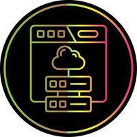 Cloud storage Line Gradient Due Color Icon vector