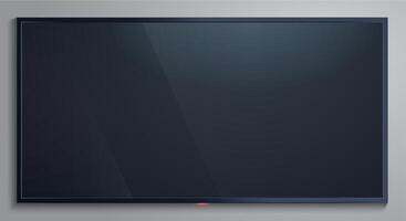 Realistic tv screen. Lcd modern blank display, television monitor screen mockup, lcd panel isolated vector illustration