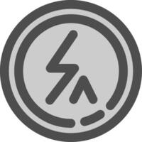 Flash auto Line Filled Greyscale Icon vector