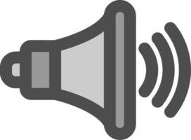 Volume up Line Filled Greyscale Icon vector