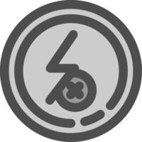 Flash off Line Filled Greyscale Icon vector