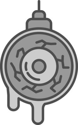 Eye ball Line Filled Greyscale Icon