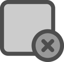 Delete square Line Filled Greyscale Icon vector