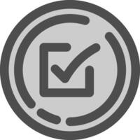 Check box Line Filled Greyscale Icon vector