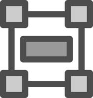 Rectangle frame Line Filled Greyscale Icon vector