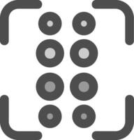 Reorder dots vertical Line Filled Greyscale Icon vector