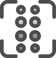 Reorder dots vertical Line Filled Greyscale Icon vector