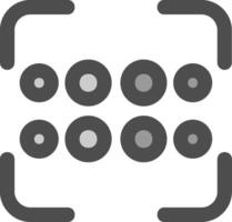 Reorder dots horizontal Line Filled Greyscale Icon vector