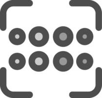 Reorder dots horizontal Line Filled Greyscale Icon vector