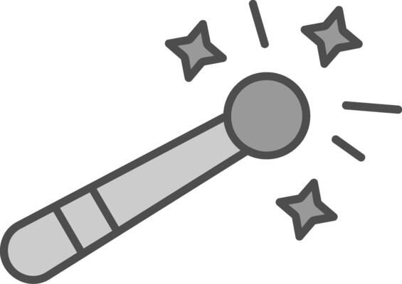 Magic tool Line Filled Greyscale Icon