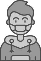 Face mask Line Filled Greyscale Icon vector