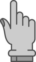 Hand click Line Filled Greyscale Icon vector