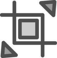 Expand crop resize Line Filled Greyscale Icon vector