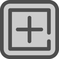 Add square Line Filled Greyscale Icon vector