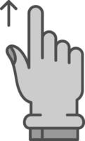 Swipe Up Line Filled Greyscale Icon vector