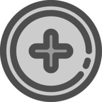 Add circle Line Filled Greyscale Icon vector