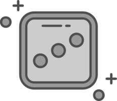 Dice three Line Filled Greyscale Icon vector