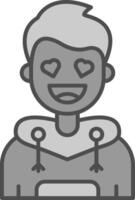 In love Line Filled Greyscale Icon vector