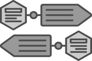 Infographic elements Line Filled Greyscale Icon vector