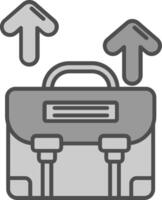 Career path Line Filled Greyscale Icon vector