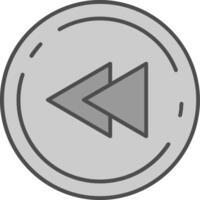 Fast forward Line Filled Greyscale Icon vector