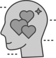 In love Line Filled Greyscale Icon vector