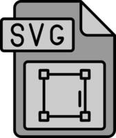 Svg file format Line Filled Greyscale Icon vector