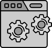 Web setting Line Filled Greyscale Icon vector