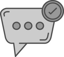 Check mark Line Filled Greyscale Icon vector