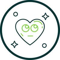 Rolling eyes Line Circle Icon vector