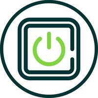 Power on Line Circle Icon vector