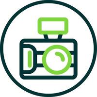 Photo capture Line Circle Icon vector